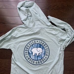 ivory ella hooded long sleeve tshirt